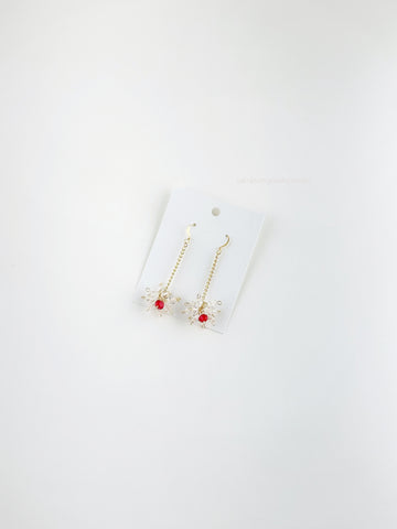 Red Lily Earrings Version 2