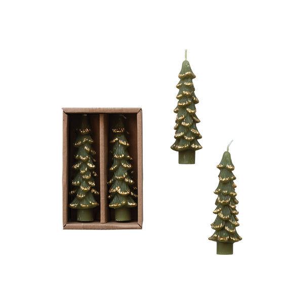 Small Unscented Tree Shaped Taper Candles