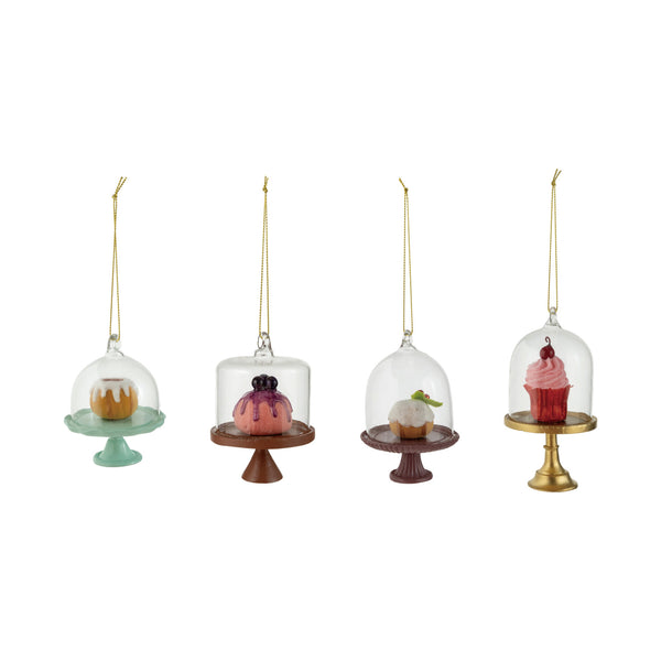 Cake Pedestal Glass Ornament