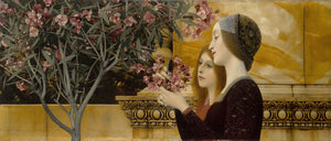 Klimt: Two Girls With Oleander Print