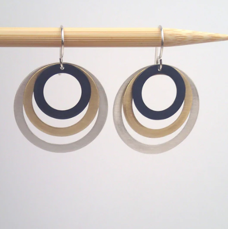 Mixed Three Rings Earrings - LMNT