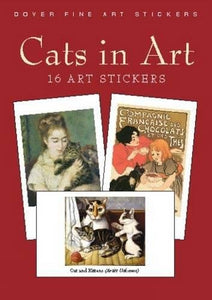 16 stickers featuring cats in famous masterworks