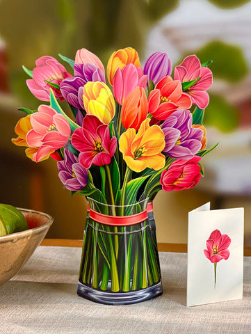 Pop Up Flower Bouquet - Festive Tulips