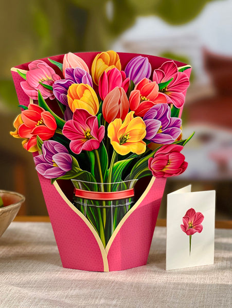 Pop Up Flower Bouquet - Festive Tulips
