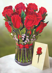 Pop Up Flower Bouquet - Red Roses