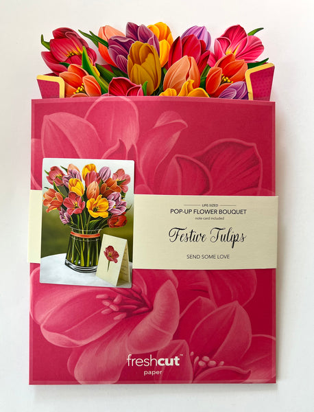 Pop Up Flower Bouquet - Festive Tulips