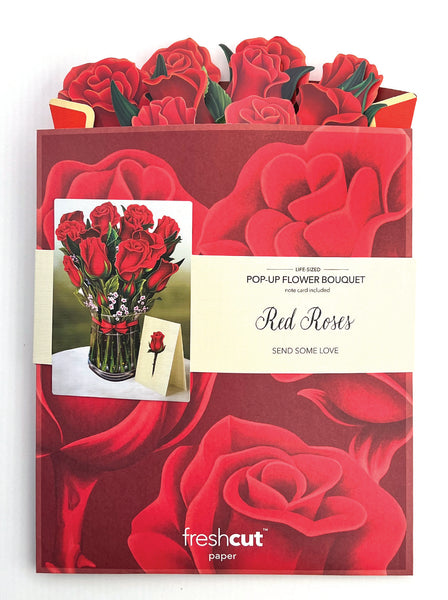 Pop Up Flower Bouquet - Red Roses