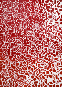 9"x12" print of "Red Azaleas Jubilee" by Alma Thomas
