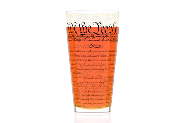 US Constitution Rocks Pint Glass