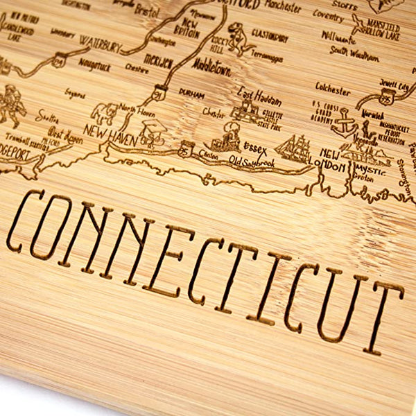 Connecticut State Bamboo Serving and Cutting Board