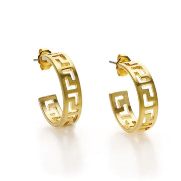 Classical Meander Link Earrings