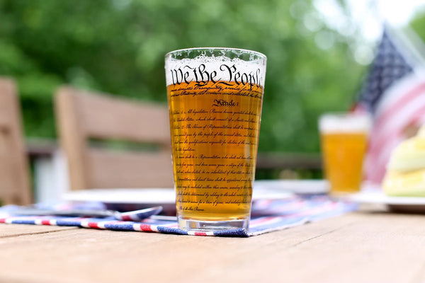 US Constitution Rocks Pint Glass