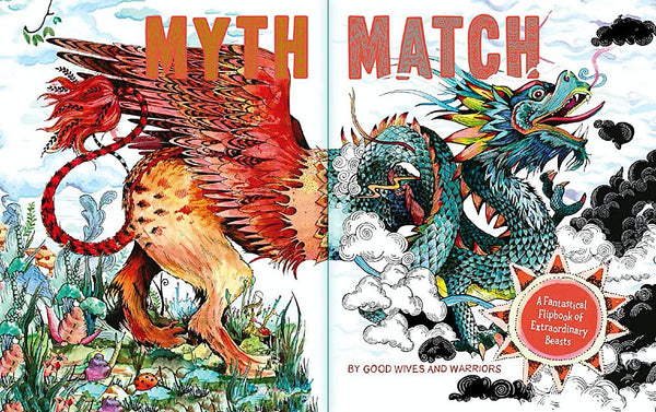 A flipbook with different sections which allows you to combine parts of different mythical creatures to create something entirely new!
