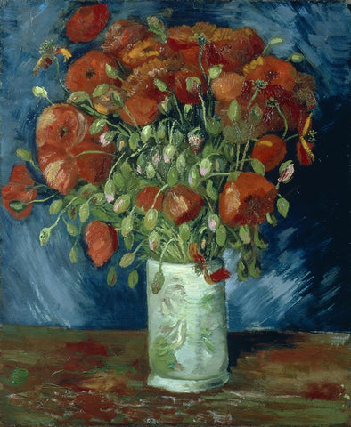 Van Gogh: Vase With Poppies Print