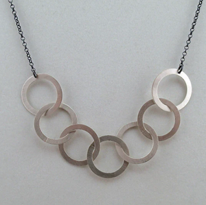 Silver Seven Rings Necklace - LMNT